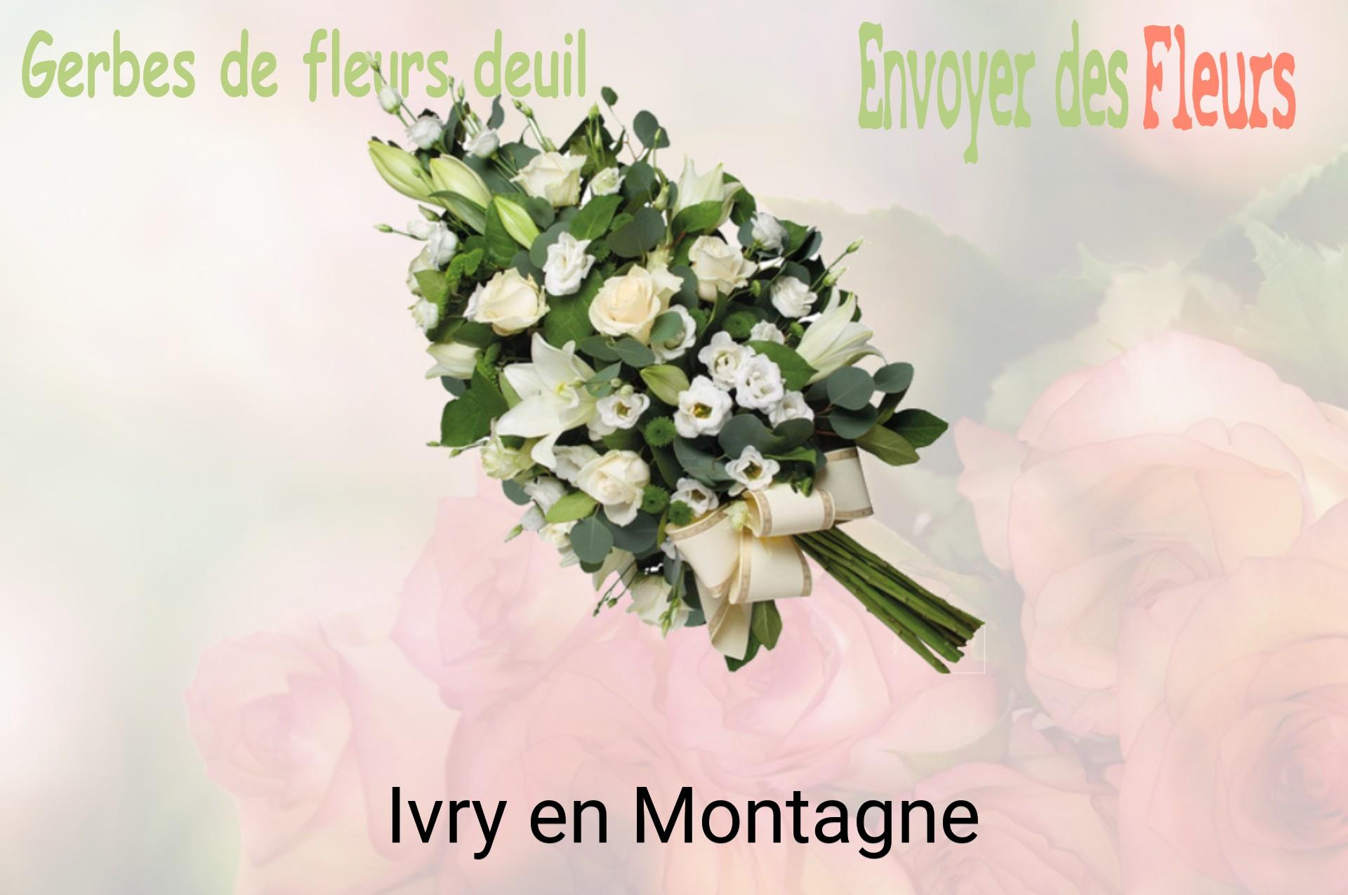 Gerbe de fleurs de deuil livrée à Ivry-en-Montagne